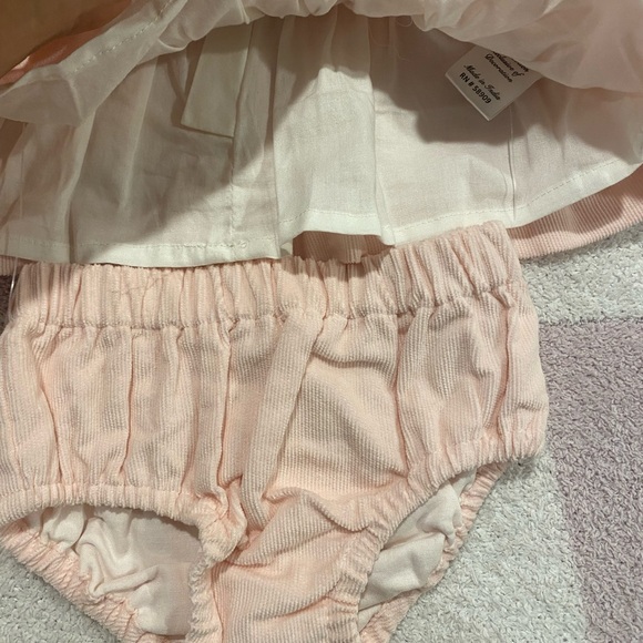 NWT Edgehill Collection corduroy lace trimmed girl dress with bloomer 3M - Picture 5 of 8